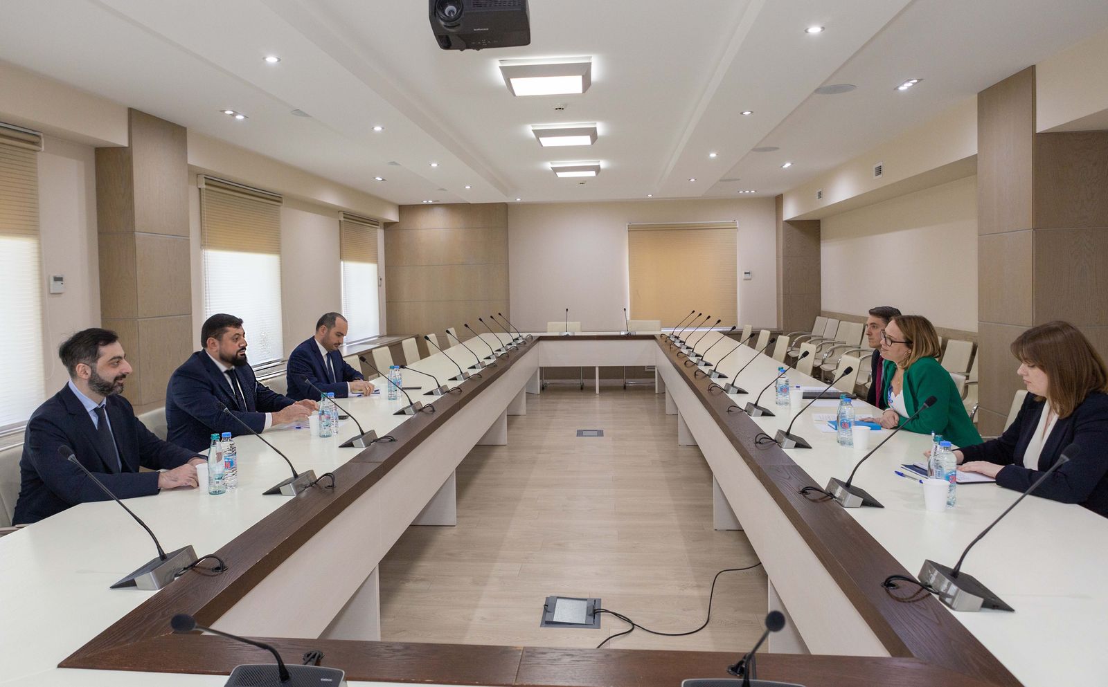 The Head of the Anti-Corruption Bureau met with Jamie Shufflebarger, Director of the International Narcotics and Law Enforcement Affairs (INL) at the U.S. Embassy in Georgia, and Charles Schmitz, Resident Legal Adviser at the U.S. Department of Justice